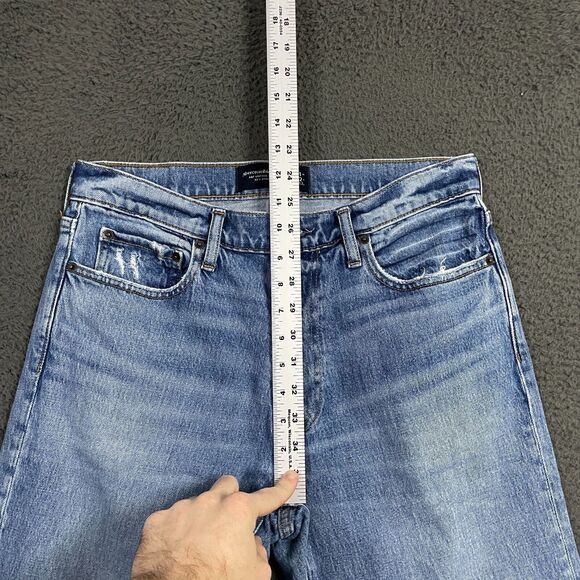 Abercrombie & Fitch Jeans Mens 31x32 Blue Vintage 90s Straight Fit Light Wash - Picture 10 of 14